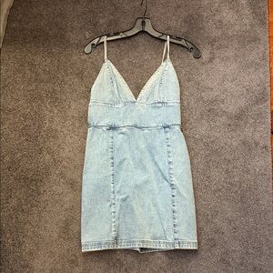 Alice & Olivia Denim Blue Spaghetti Strap Dress
